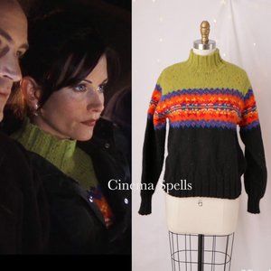 ☀️As Seen Worn On Monica on Friends Vintage 90s Turtleneck Oversized Sweater L